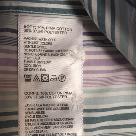 Tommy Bahama Men's The Newport Coast 3XB Stripe Long Sleeve Shirt Contrast Cuff - Picture 8 of 8